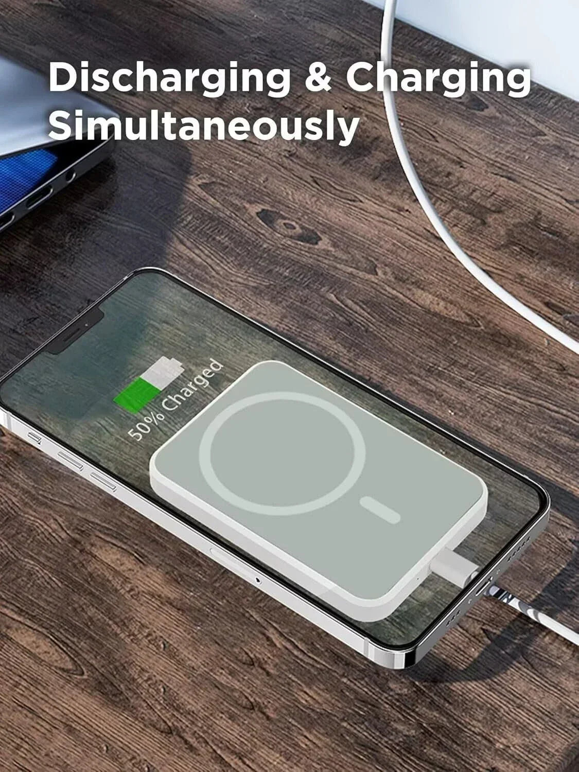 Magnetic Wireless Power Bank- Snap-On Fast Charging (10000mAh)