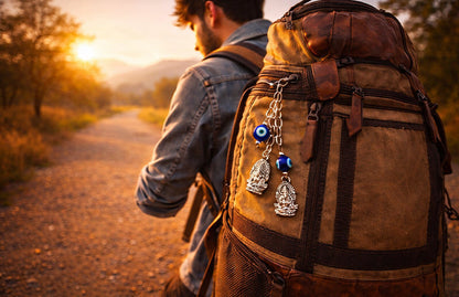 Ganesh Charm Evil Eye Keychain