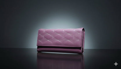 Women's Faux Leather Diamond Stitch Wallet