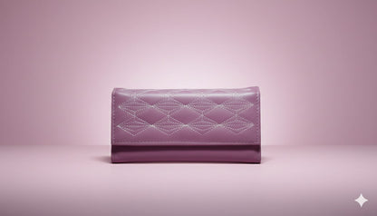 Women's Faux Leather Diamond Stitch Wallet