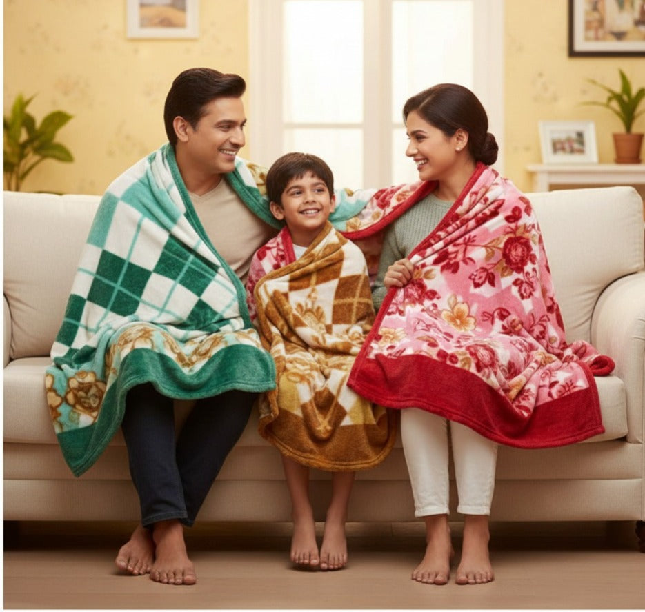 Soft Multipurpose Fleece Blanket Set