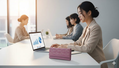 Women's Faux Leather Diamond Stitch Wallet